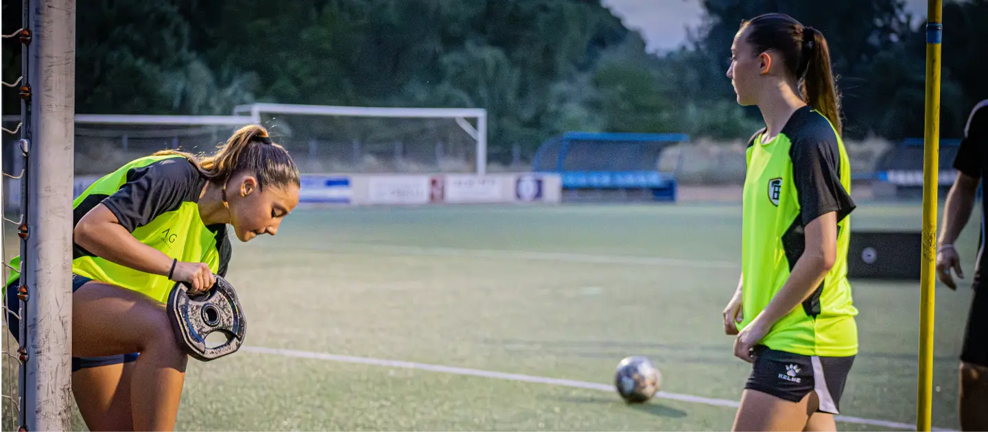 Jugadoras preparando una sesión
